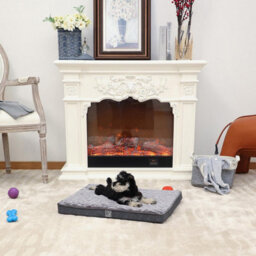 Pet Bed With Charcoal Infused Memory Foam - Dog Or Cat Orthopaedic Mattress With Zipped Cover & Anti-Slip Bottom - Small - thumbnail 3