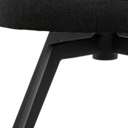 Wyld Haus Auckland 120Cm Round Dining Set - Natural Oak Effect Table With Black Base + 4 Black Swivel Chairs - thumbnail 9