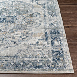 Livabliss Jolie-Vintage Grey Beige Blue Brown Traditional Boho Living Dining Bedroom Rug 200 X 275 Cm Easy Care, Non Shedding - thumbnail 4