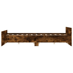 Berkfield Bed Frame With Headboard And Footboard Smoked Oak 120X200 Cm - thumbnail 5