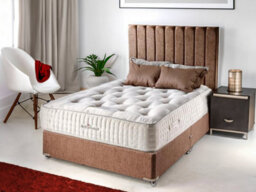 Divan Base Direct Sophia Briar-Rose Clarissa 2000 Pocket Sprung Natural Cashmere Wool Bed Set 5Ft King 2 Drawers Side  - Wool Chestnut - thumbnail 1