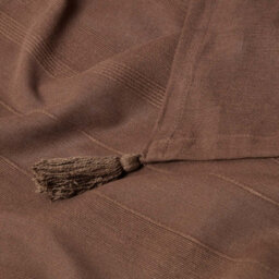 Homescapes Cotton Rajput Ribbed Chocolate Throw, 255 X 360 Cm - thumbnail 5