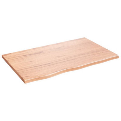 Berkfield Wall Shelf Light Brown 80X50X2 Cm Treated Solid Wood Oak - image 1
