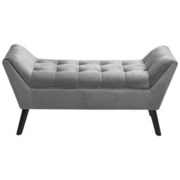 Upholstered Chaise Longue Bench Bed End Stool Chair Window Seat With Wood Legs - thumbnail 3