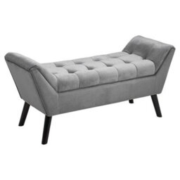 Upholstered Chaise Longue Bench Bed End Stool Chair Window Seat With Wood Legs