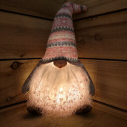 Samuel Alexander 30Cm Christmas Male Gonk With Led Light   Striped Hat - thumbnail 3