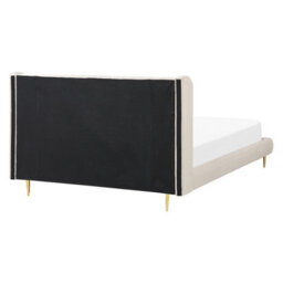 Beliani Bed Velvet Forbach 160 X 200 Cm (Eu King Size) Beige - thumbnail 6