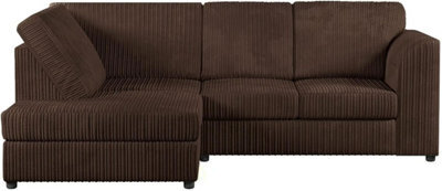 SOFASELECTIONUK LTD Jumbo Cord High Back 4-Seater Left Hand Facing Corner Sofa Transform Your Living Space And Style