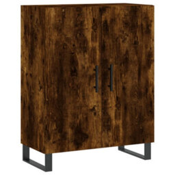 Berkfield Highboard Smoked Oak 69.5X34X180 Cm Engineered Wood - thumbnail 7