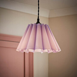 Valuelights Lauren Lilac Fabric Pleated Scallop Edge Tapered Ceiling Floor Table Lamp Shade And Bulb (D)25Cm - thumbnail 5