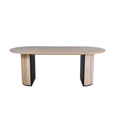 Bianca Oval Dining Table - White Wash / White Wash Veneer - image 1