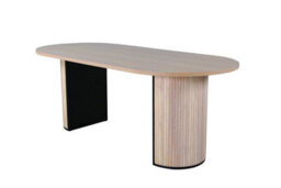 Bianca Oval Dining Table - White Wash / White Wash Veneer - thumbnail 2