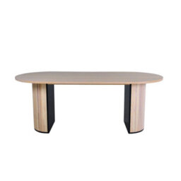 Bianca Oval Dining Table - White Wash / White Wash Veneer - thumbnail 1
