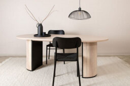 Bianca Oval Dining Table - White Wash / White Wash Veneer - thumbnail 6