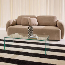 Sweeek - Rectangular Coffee Table Tempered Glass Transparent 110X55X35 Cm - Glintz - thumbnail 4