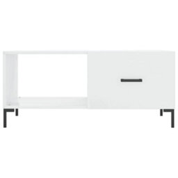 Berkfield Durable Coffee Table High Gloss White 90X50X40 Cm Engineered Wood - thumbnail 5