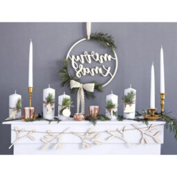 SolaDirect Set Of 4 Pillar Candles, Set Of 4 Votive Candles, Decorative Household Candles, Long Burning Time - Advent, Christmas (Red) - thumbnail 8