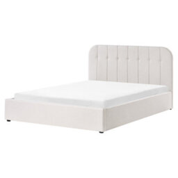 Beliani Ottoman Bed Fabric Challans 160 X 200 Cm (Eu King Size) Off-White - thumbnail 5