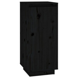 Berkfield Shoe Cabinet Black 35X35X80 Cm Solid Wood Pine - thumbnail 2