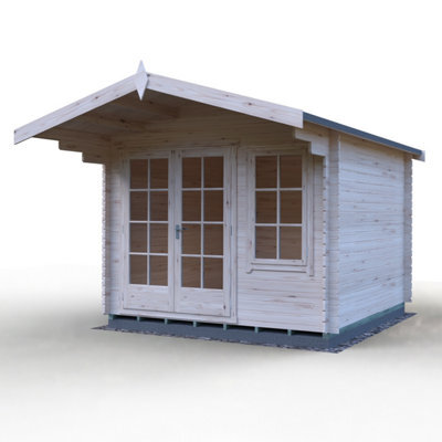 Shire Glenmore 10X10 28mm Log Cabin Summer House - image 1
