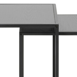 Wyld Haus El Paso Nesting Tables Set Of 2, Black Veneer Tops And Matte Metal Bases - thumbnail 7