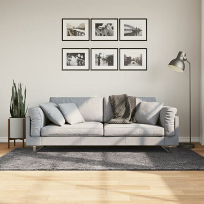 Walplus Rug Huarte Short Pile Soft And Washable Anthracite 100X200 Cm - image 1