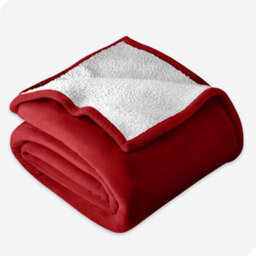 Ameha Sherpa Fleece Throw Blanket Burgundy Soft, Thick & Fluffy Comfort For Sofa, Bed Or Travel, Single Size 130X150Cm - thumbnail 6