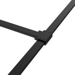 Sundaze Matt Black Walk In Wet Room Shower Enclosure 1000mm & 1000mm & 215mm Flipper Panel With 1800X1000mm White Shower Tray - thumbnail 5