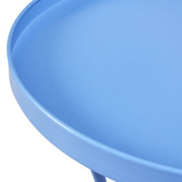 Beliani Garden Side Table Cavinia 40 Cm 40 Cm Metal Light Blue - thumbnail 5