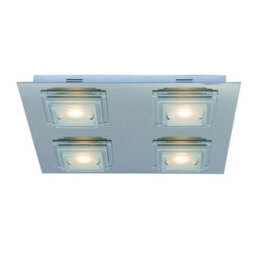 Luminosa Lighting Luminosa Modern Led Flush Ceiling Light Chrome, Warm White 3000K 1800Lm