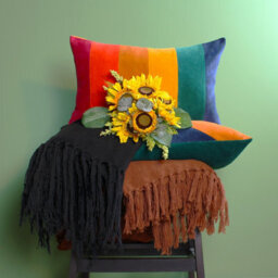 Little Furn. Rainbow Kids Feather Rich Cushion - thumbnail 6