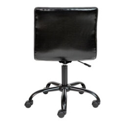 Fwstyle Black Faux Leather Low Back Designer Office Chair - thumbnail 4