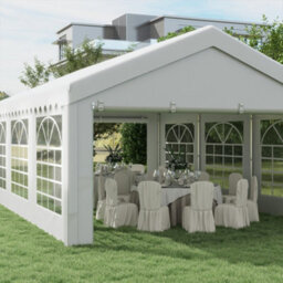 Outsunny 6M Garden Gazebo Portable Carport Shelter W/ Removable Sidewalls&doors - thumbnail 8