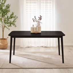 Furniturebox Uk Lynton Large Black Wooden Dining Table With 4 Chairs & Bench - thumbnail 2