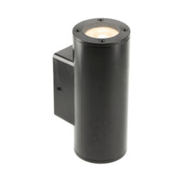 CGC Lighting Cgc Black Up And Down Gu10 Wall Light Curved Outdoor Garden Ip54 Weatherproof Polycarbonate Outside Door Patio Wall Lamp - thumbnail 2