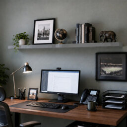 Innoteck Grey High Gloss Floating Shelf Rectangular 110Cm Modern Wall Mounted Shelf - thumbnail 9