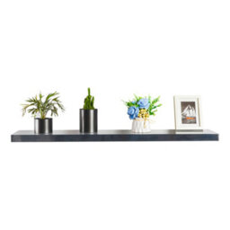 Innoteck Grey High Gloss Floating Shelf Rectangular 110Cm Modern Wall Mounted Shelf - thumbnail 1