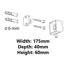Bisk 4-Hook Quad Hanger Wall Dressing-Gown Towel Bathroom Black Powder Coated Zamak - thumbnail 4