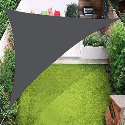 Grey 3X3X3M Triangular Shade Sail 98% Uv Protection Waterproof - image 1