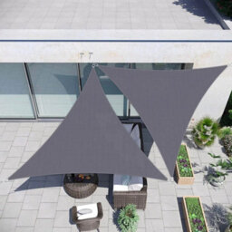 Grey 3X3X3M Triangular Shade Sail 98% Uv Protection Waterproof - thumbnail 8