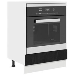 Walplus Oven Cabinet Black Oak 60 X 46 X 81.5 Cm Engineered Wood - thumbnail 3