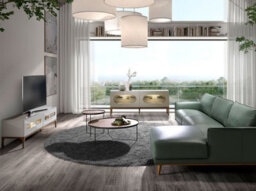 Angel Cerda Stylish Grey And Walnut Wood Sideboard With Led Lighting - thumbnail 3