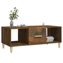 Berkfield Coffee Table Smoked Oak 102X50X40 Cm Engineered Wood - thumbnail 7
