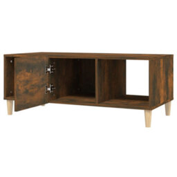 Berkfield Coffee Table Smoked Oak 102X50X40 Cm Engineered Wood - thumbnail 4