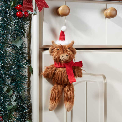 Marco Paul Highland Cow Christmas Tree Decoration - Hairy Hector - image 1