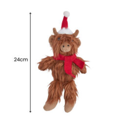 Marco Paul Highland Cow Christmas Tree Decoration - Hairy Hector - thumbnail 2