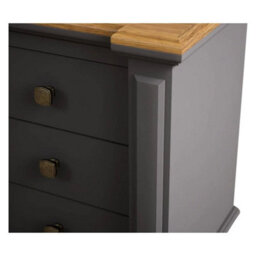 Furniture 48 Bewley Oak And Charcoal Grey Painted 3 Drawer Bedside Chest - thumbnail 5