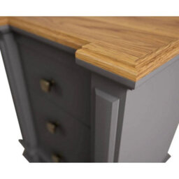 Furniture 48 Bewley Oak And Charcoal Grey Painted 3 Drawer Bedside Chest - thumbnail 4
