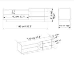 Decorotika Valantina Tv Stand Tv Unit For Tvs Up To 63 Inch Walnut - thumbnail 5