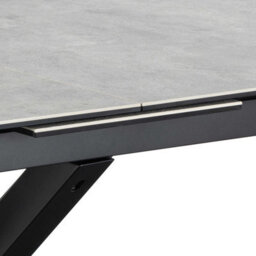 Wyld Haus Perth 200-240Cm Grey Ceramic Extendable Dining Table With Black Cross Base - thumbnail 7